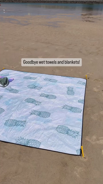 Beached Pineapple Extra Large Waterproof Picnic Blanket